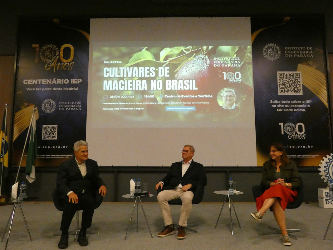 Cultivares de macieira e inova��o no campo marcam palestra no Iep